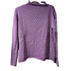 EILEEN FISHER Women MERINO WOOL Sweater Long Sleeve Purple‎ Size Small A000240